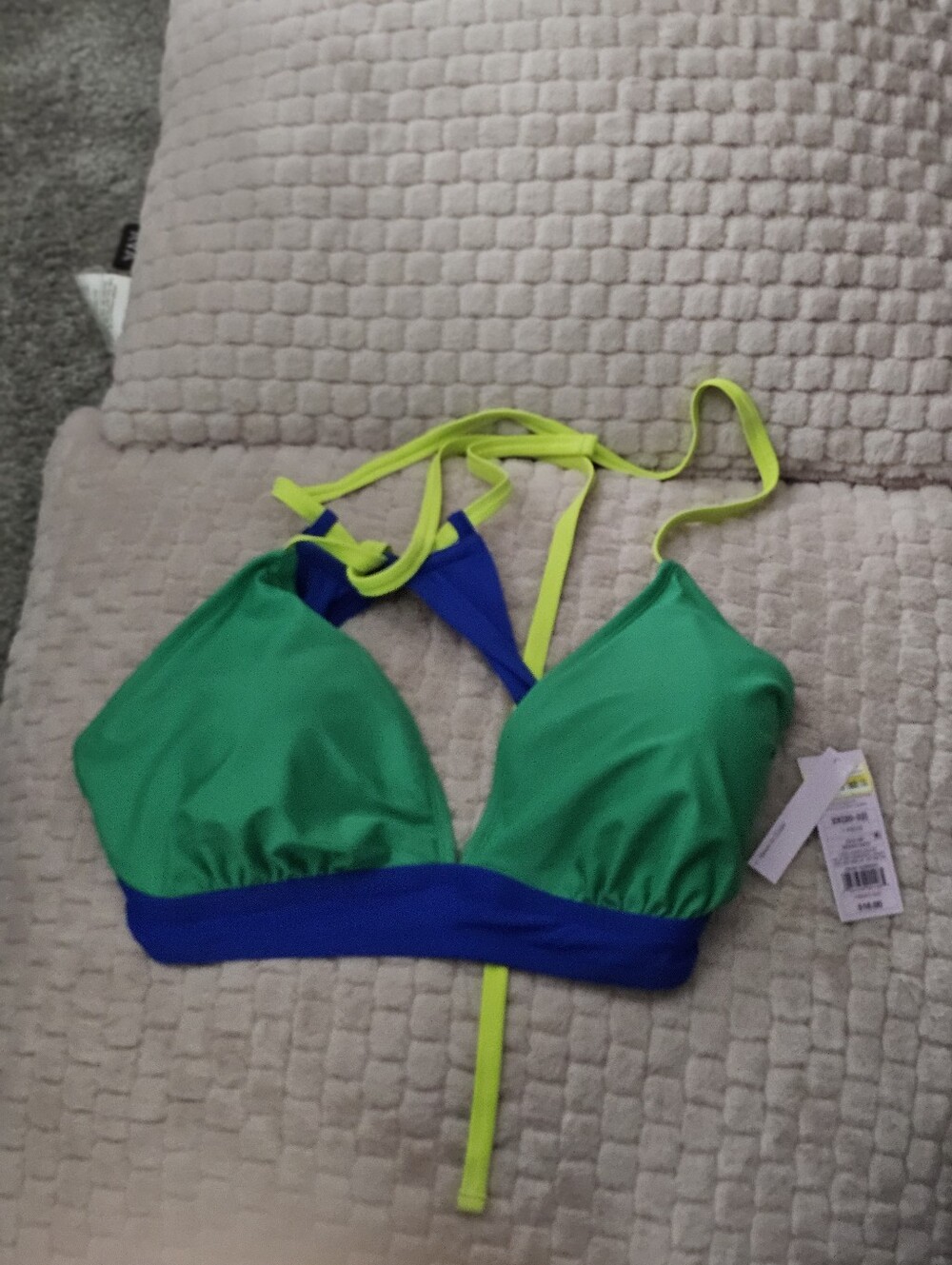 Colorful Bikini Top Size 2x